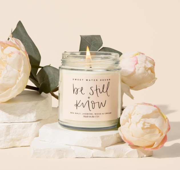 Be still and know scripture candle