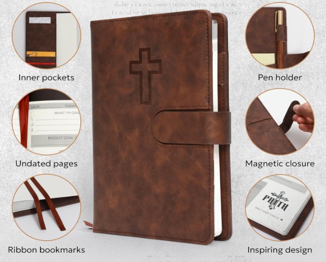 leather prayer journal for men