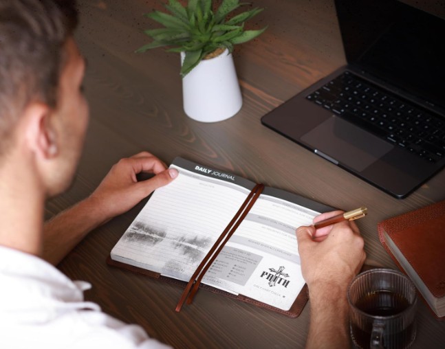 leather prayer journal for men
