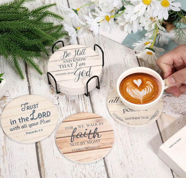 bible verse coasters