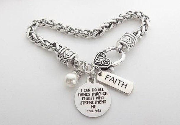 christian charm bracelet