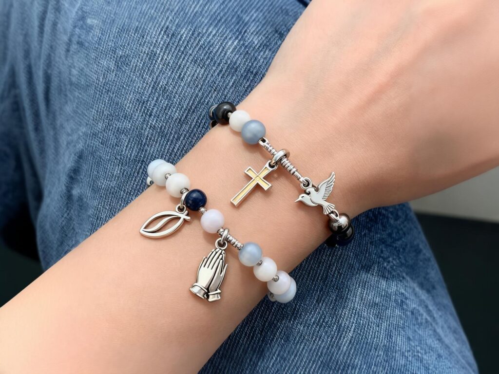 christian charm bracelet