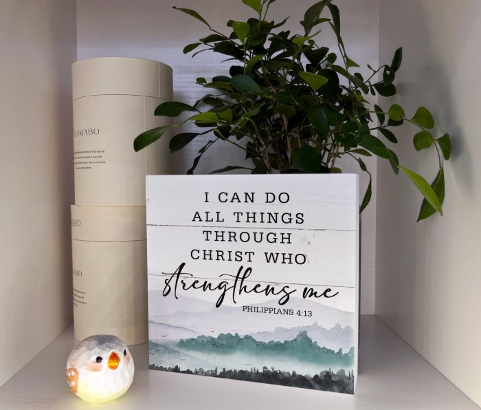 christian wood sign