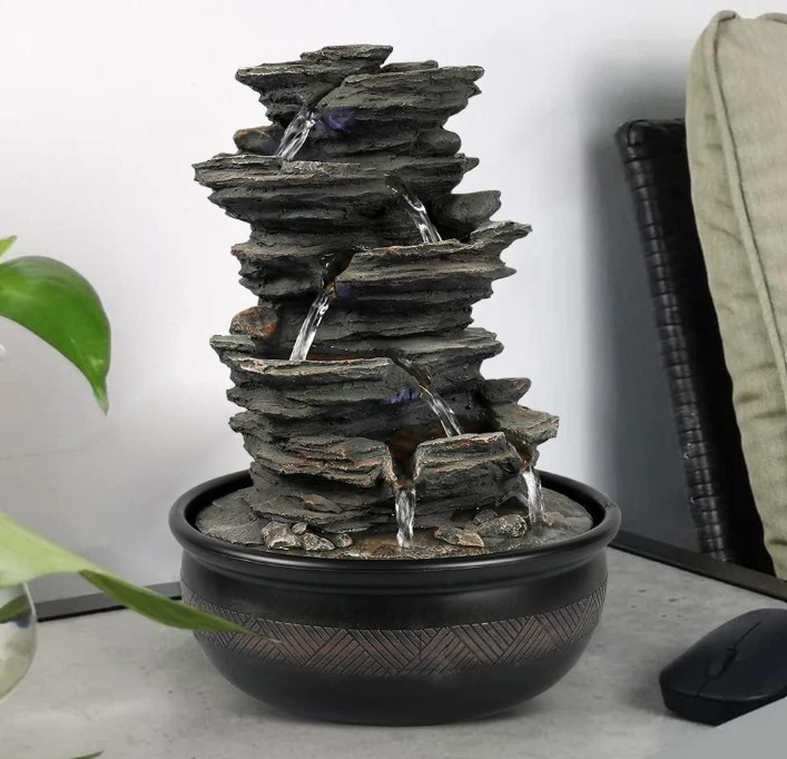 indoor rock waterfall