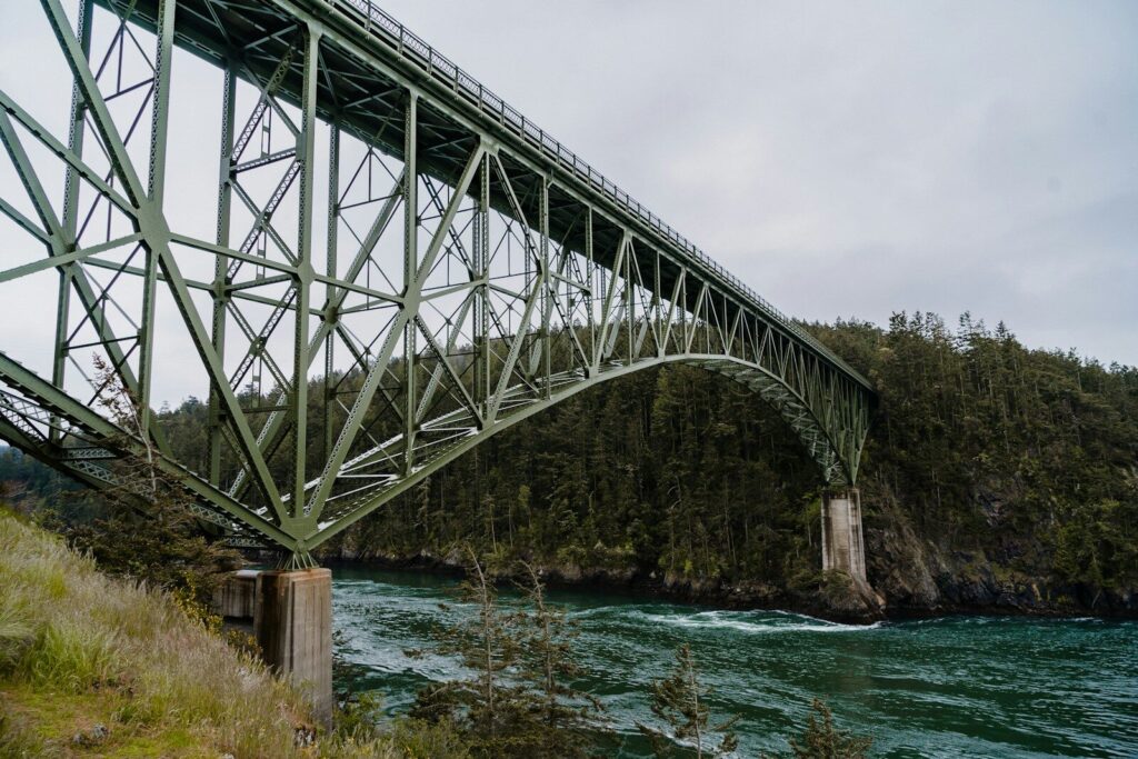 a bridge over water