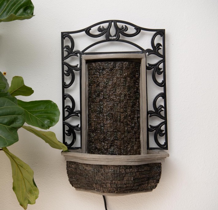 wall-mounted fountain