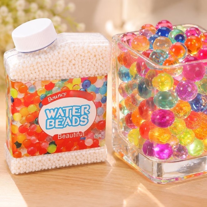 sensory bins for toddlers; water beads