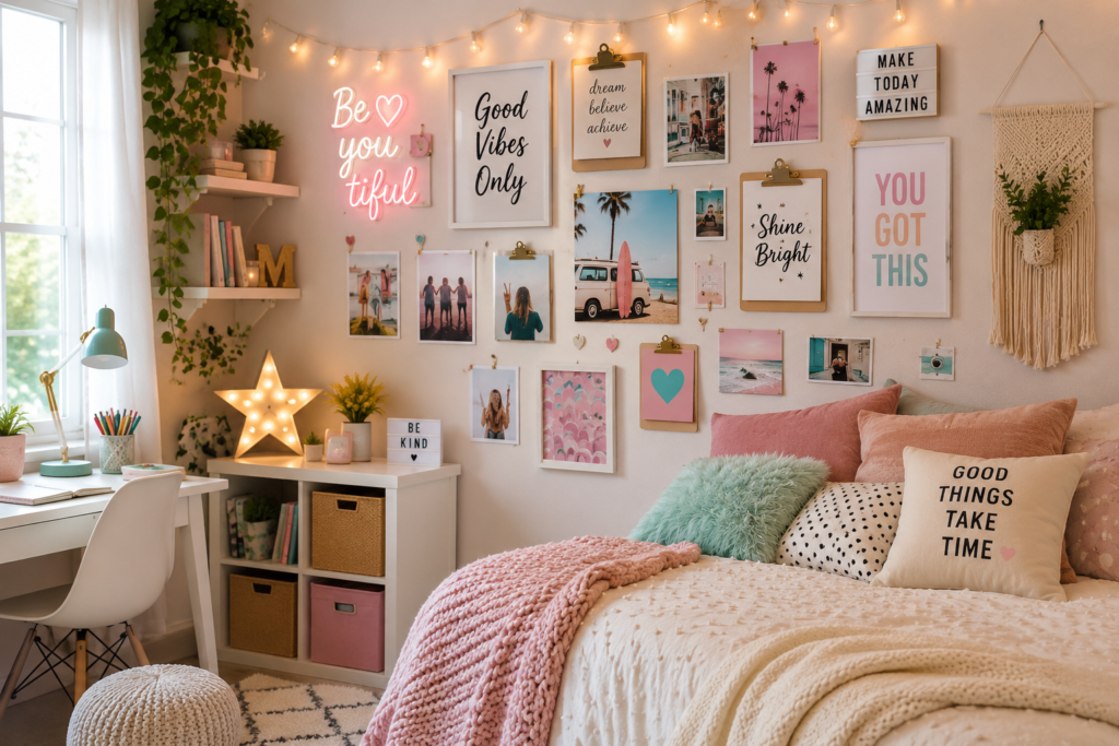 Creative Room Decor Ideas for Preteen Girls_wall decor