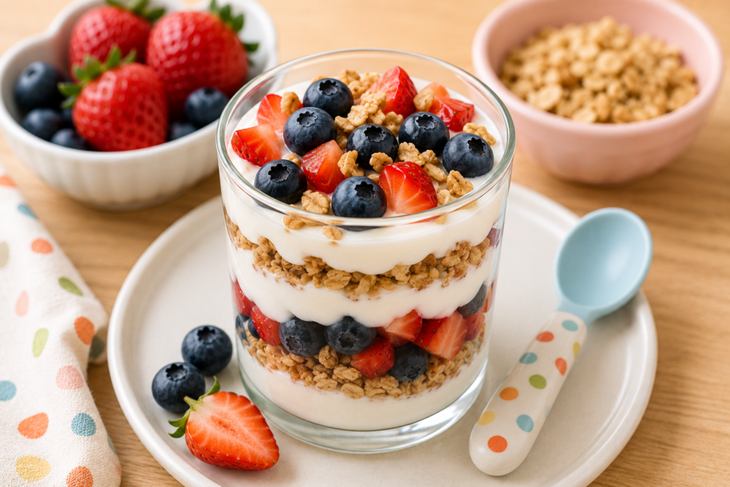 toddler-friendly recipes-yogurt parfait
