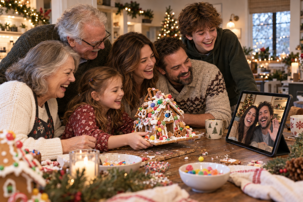 Changing Holiday Traditions_family phone